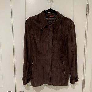 PRICE DROP: COACH Suede Zip-Front Quilt-Padded Jacket Sz 8/M Vintage VGC